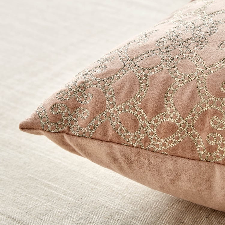 Endura Embroidered Jali Cushion Cover - 40x40cm