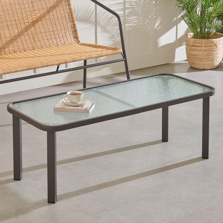 Fullerton Glass Top Coffee Table - Brown