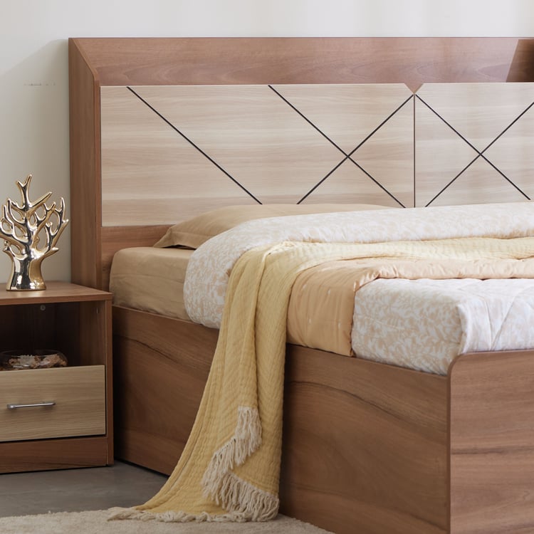 Samuel King Bed with Box Storage - Brown