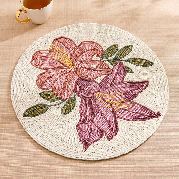 Moksha Beaded Floral Placemat