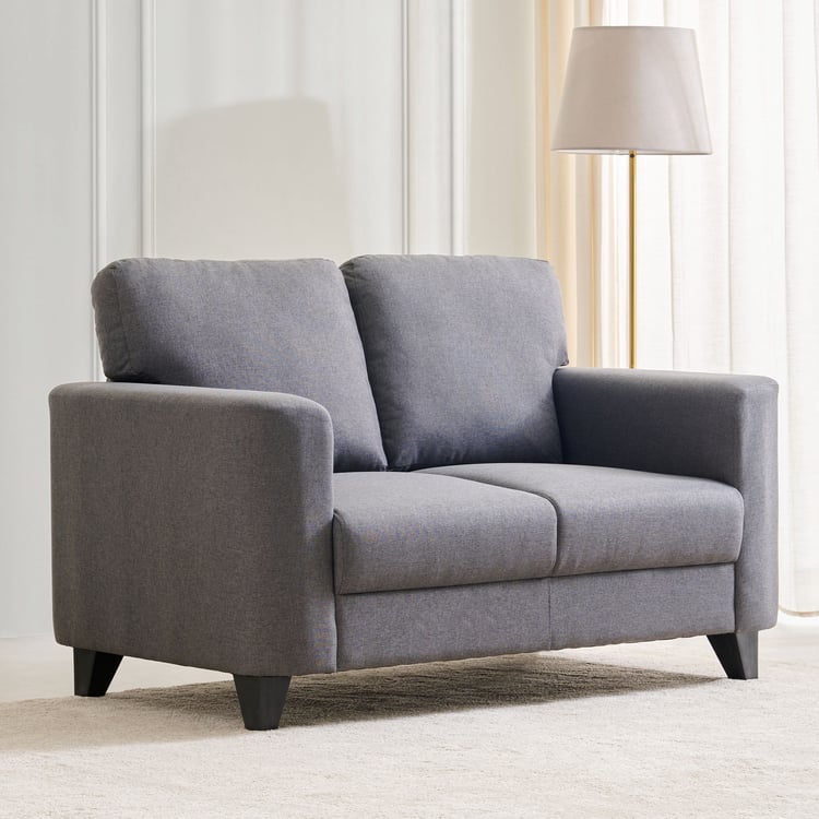 Helios Phantom Fabric 2-Seater Sofa - Grey