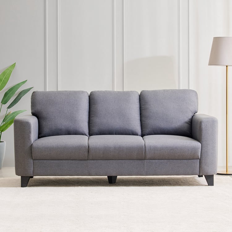 Helios Phantom Fabric 3-Seater Sofa - Grey