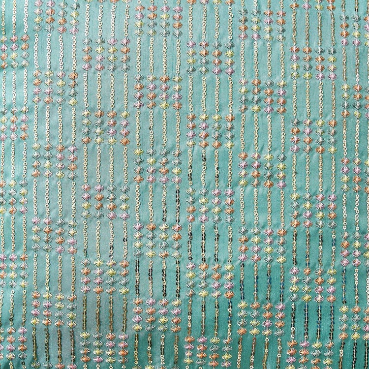 Velour Embroidered Cushion Cover - 40x40cm