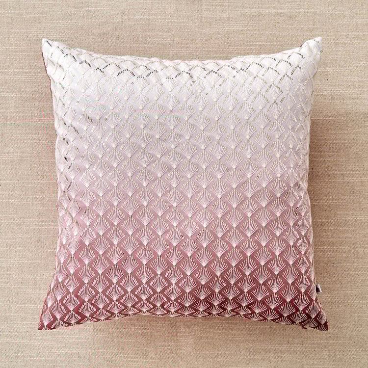 Velour Ombre Embroidered Cushion Cover - 40x40cm