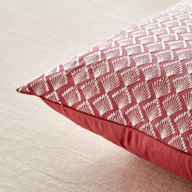 Velour Ombre Embroidered Cushion Cover - 40x40cm