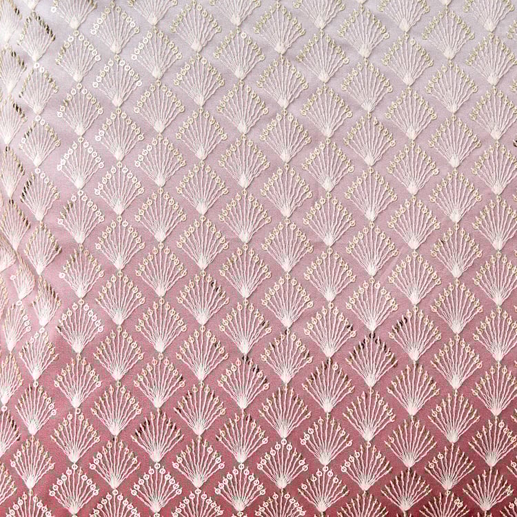 Velour Ombre Embroidered Cushion Cover - 40x40cm