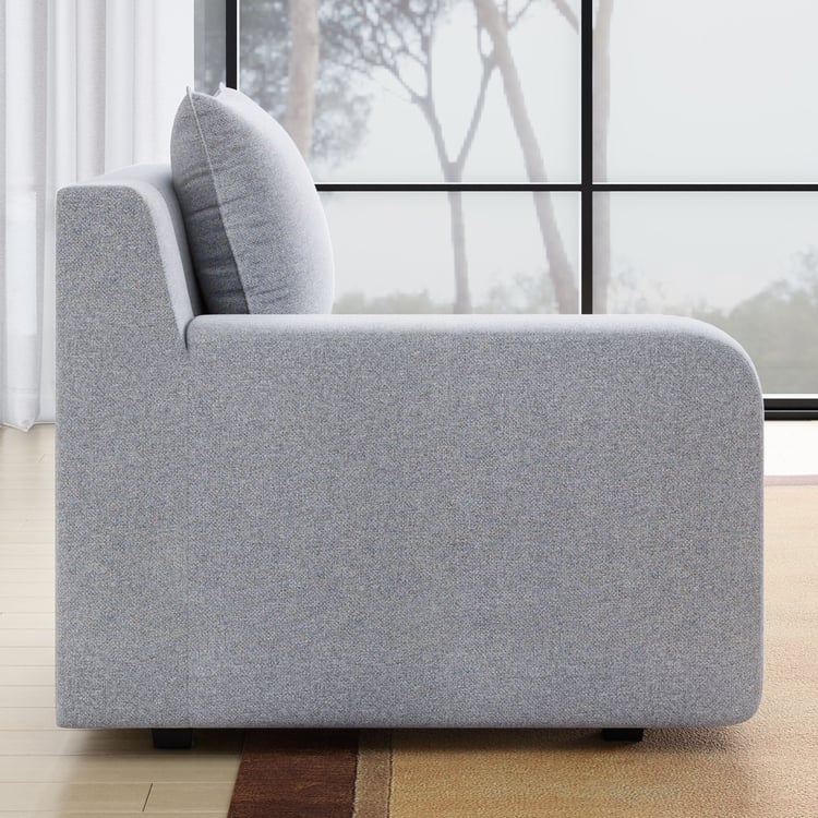 Chrono Fabric 1-Seater Left Arm Sofa - Grey