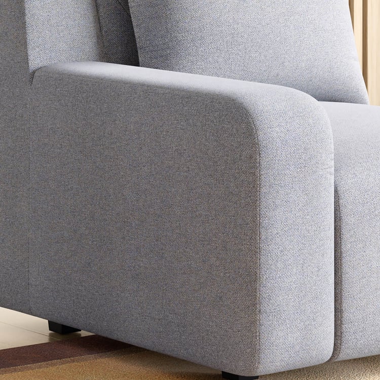 Chrono Fabric 1-Seater Left Arm Sofa - Grey