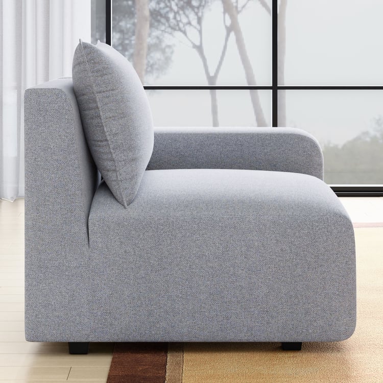 Chrono Fabric 1-Seater Right Arm Sofa - Grey