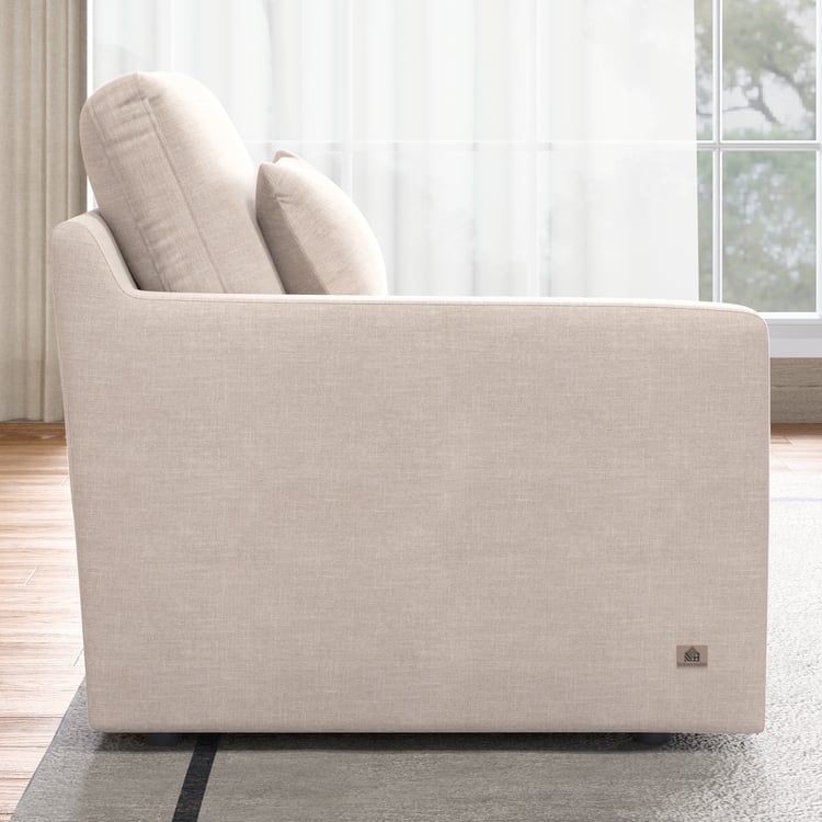 Nolan Fabric 1-Seater Left Arm Sofa - Beige