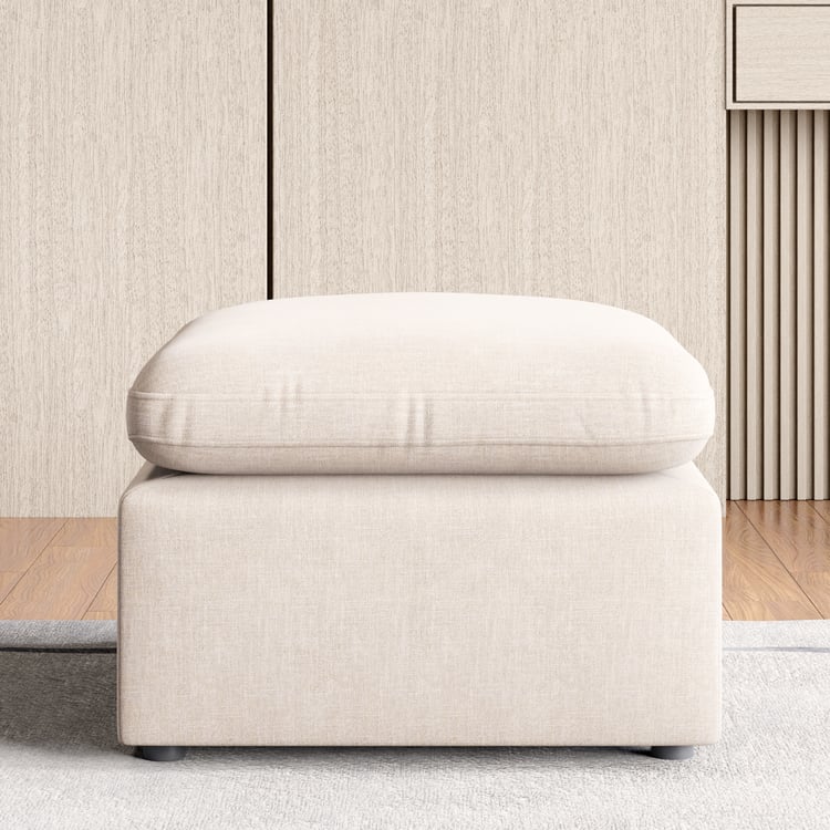 Nolan Fabric Ottoman - Beige