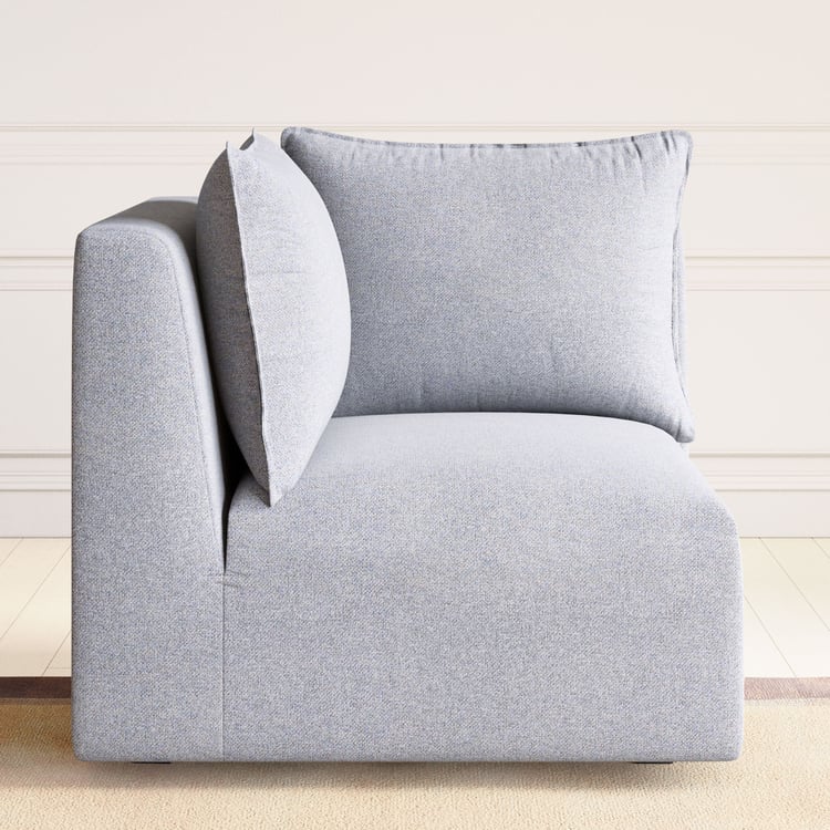 Chrono Fabric 1-Seater Wedge Sofa - Grey