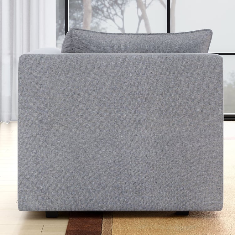 Chrono Fabric 1-Seater Wedge Sofa - Grey