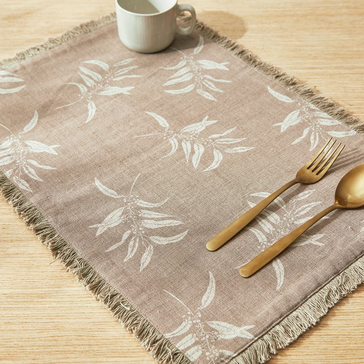 Maison Leaf Cotton Printed Placemat