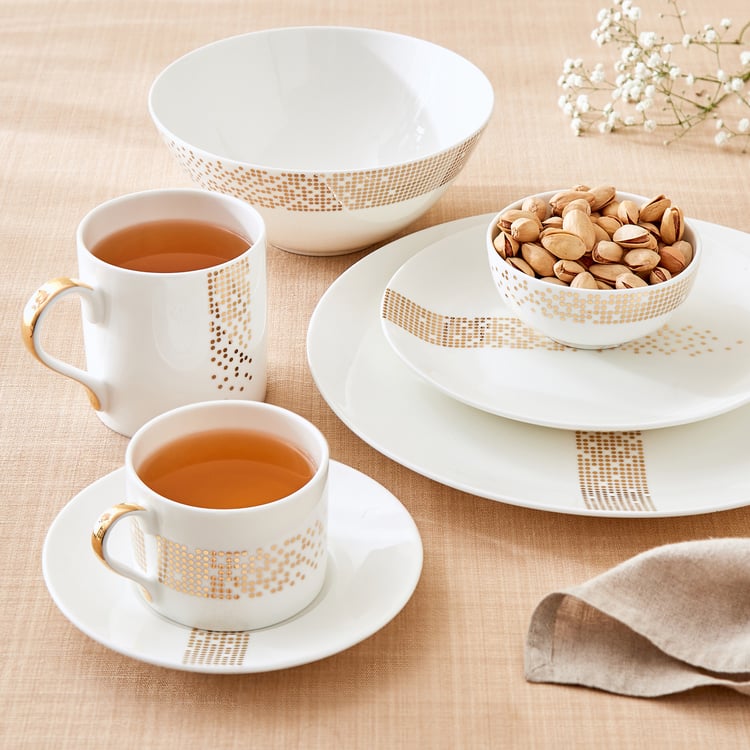 Altius Modern Radiance Bone China Printed Cup and Saucer - 200ml