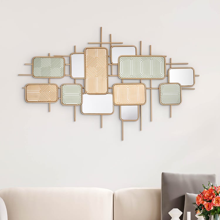 Panorama Sparta Metal and Glass Wall Art - 94.5x60cm