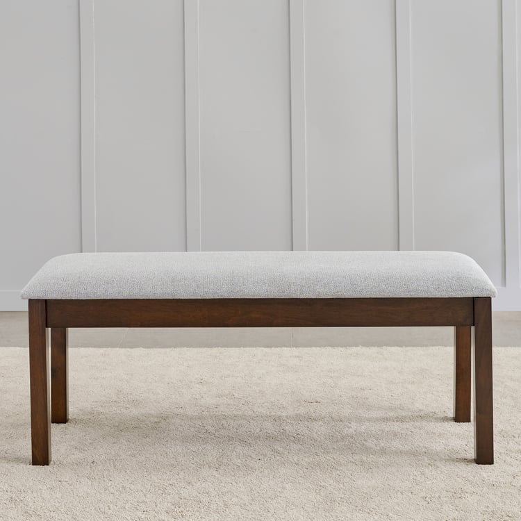 Harmony Sia Fabric Dining Bench - Grey