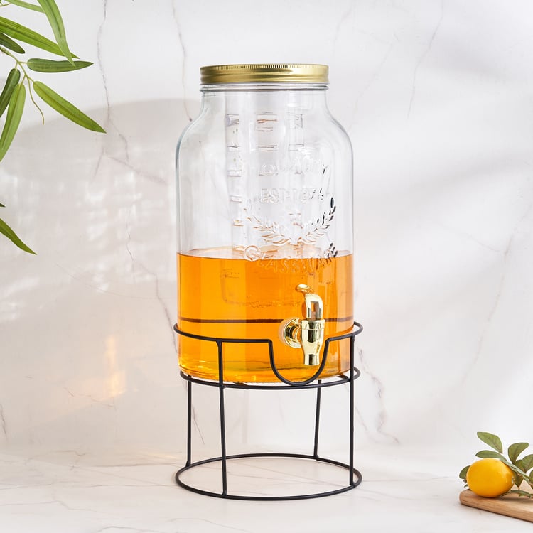 Corsica Bree Glass Dispenser with Stand - 5.6L