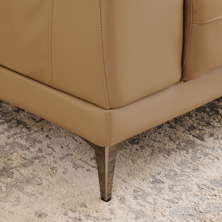 Martin Half Leather 2-Seater Sofa - Beige