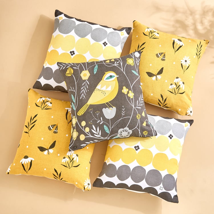 Pacific Vera Chevel Set of 5 Printed Cushion Covers - 40x40cm