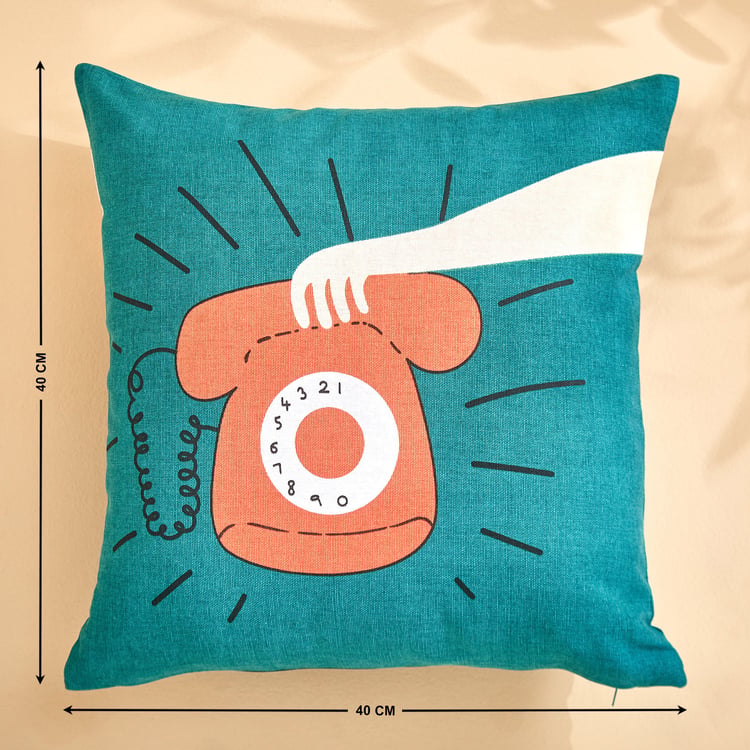 Pacific Vera Telephone Set of 5 Printed Cushion Covers - 40x40cm