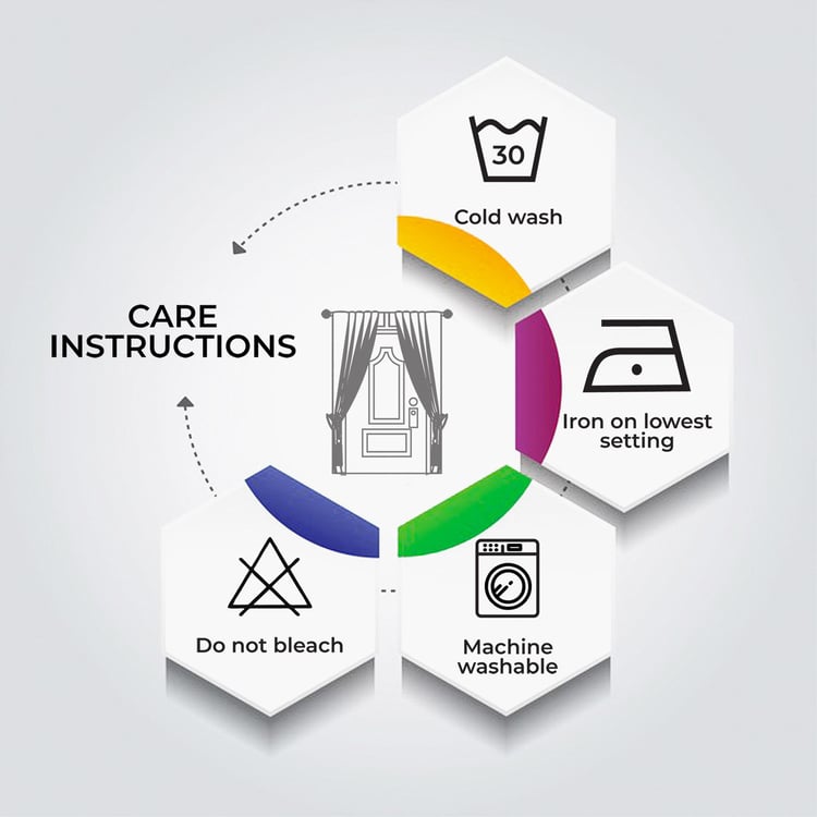 DECO WINDOW Premium Set of 2 Jacquard Room Darkening Door Curtains