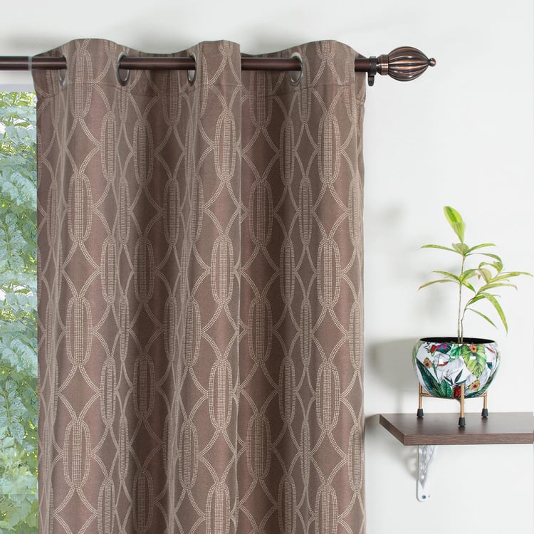 DECO WINDOW Premium Set of 2 Jacquard Room Darkening Door Curtains