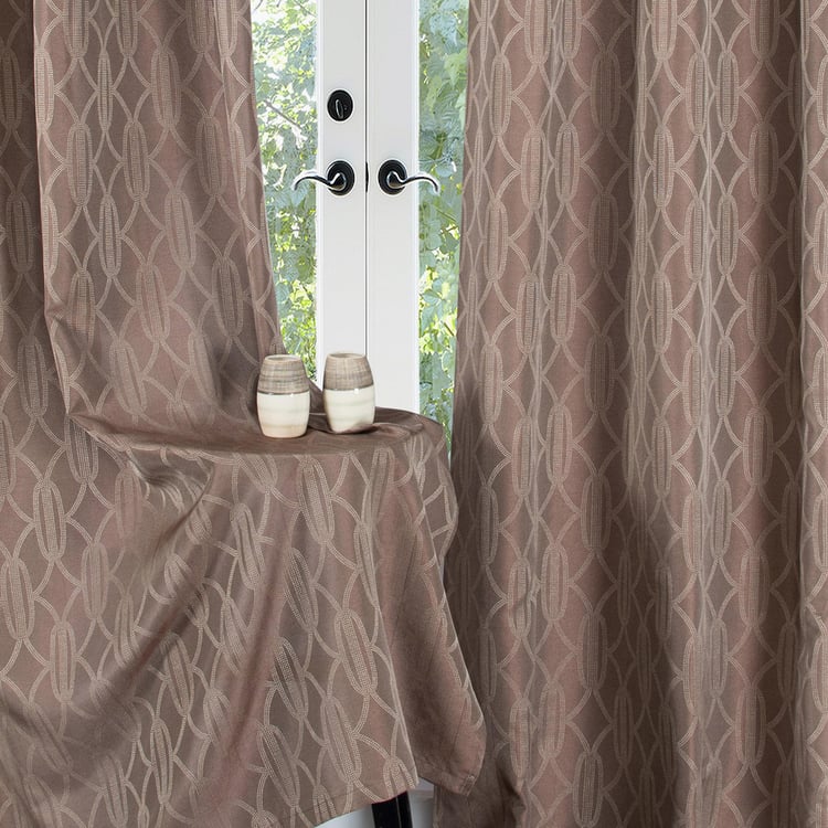 DECO WINDOW Premium Set of 2 Jacquard Room Darkening Door Curtains