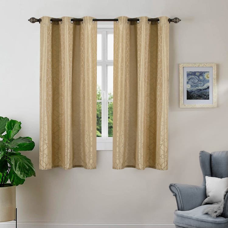 DECO WINDOW Premium Set of 2 Printed Room Darkening Window Curtains