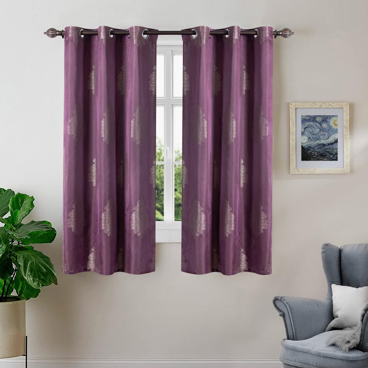 DECO WINDOW Premium Set of 2 Printed Room Darkening Window Curtains