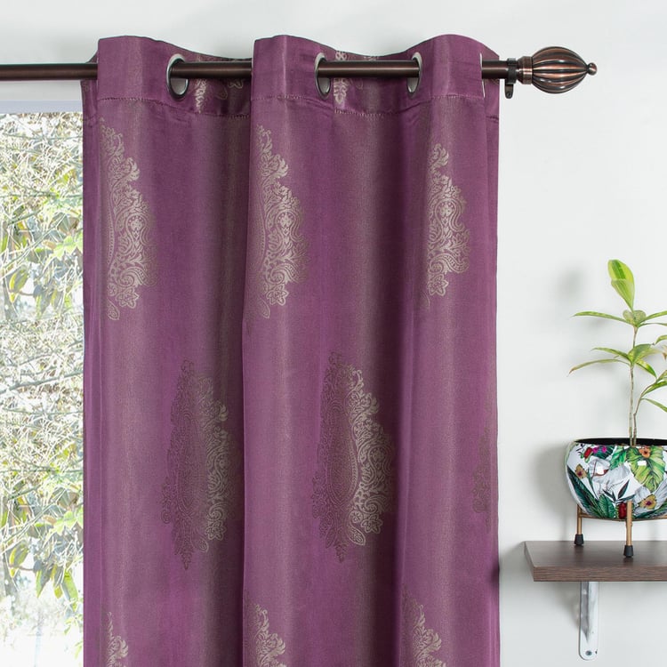 DECO WINDOW Premium Set of 2 Printed Room Darkening Window Curtains