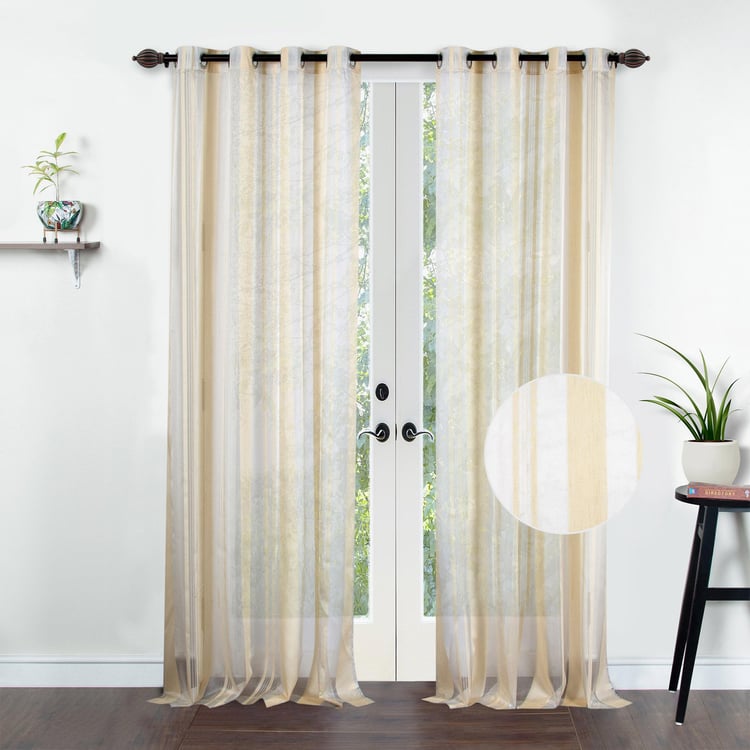 DECO WINDOW Premium Set of 2 Sheer Door Curtains