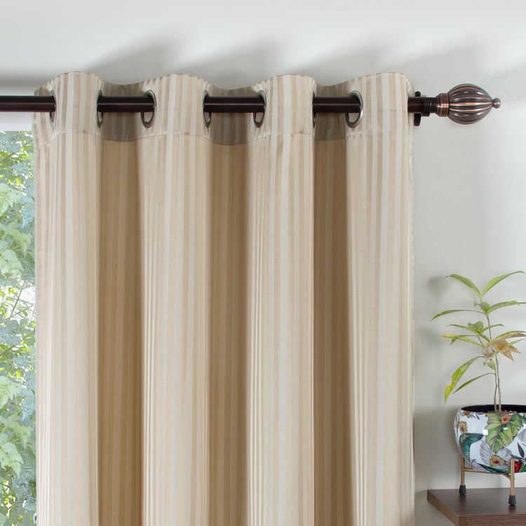 DECO WINDOW Premium Set of 2 Striped Room Darkening Door Curtains