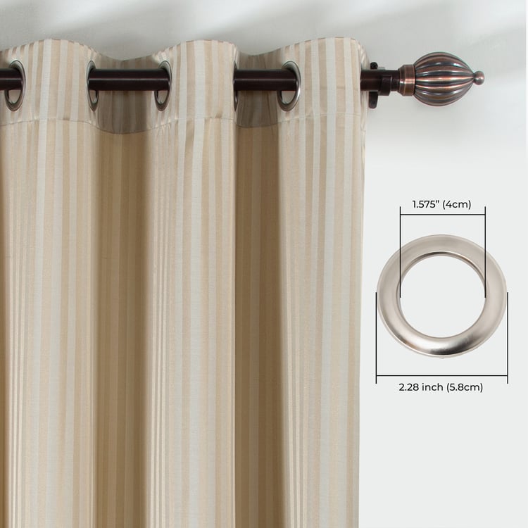 DECO WINDOW Premium Set of 2 Striped Room Darkening Door Curtains