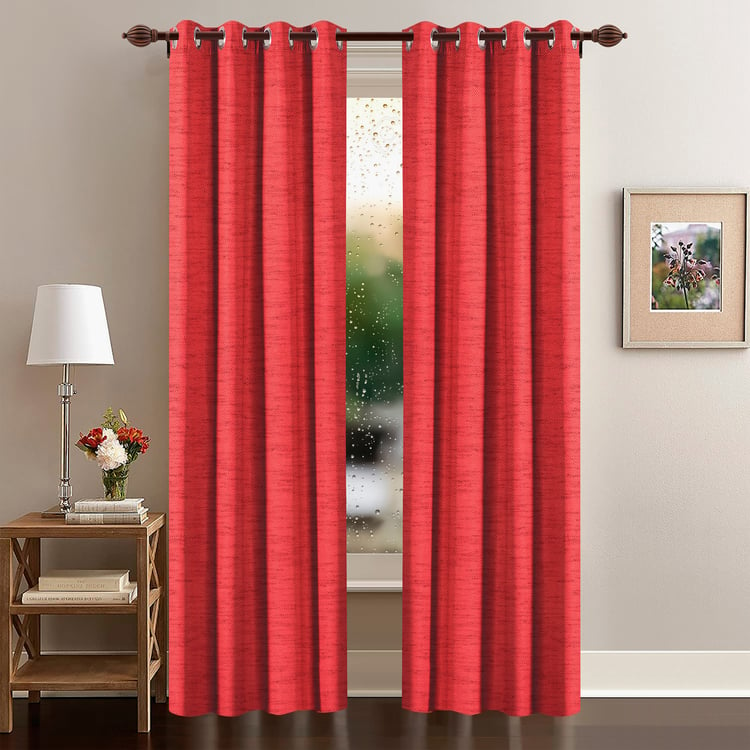 DECO WINDOW Premium Set of 2 Woven Room Darkening Door Curtains