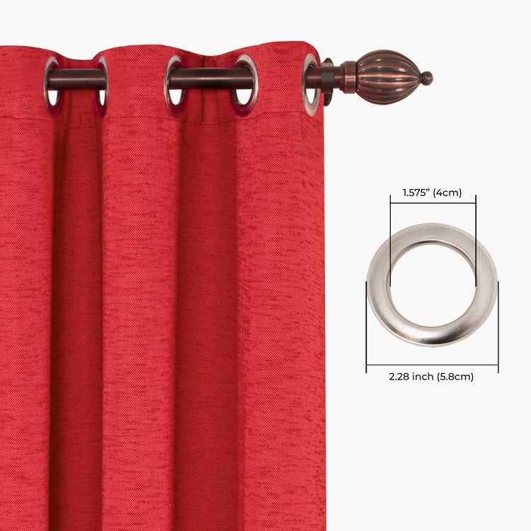 DECO WINDOW Premium Set of 2 Woven Room Darkening Door Curtains