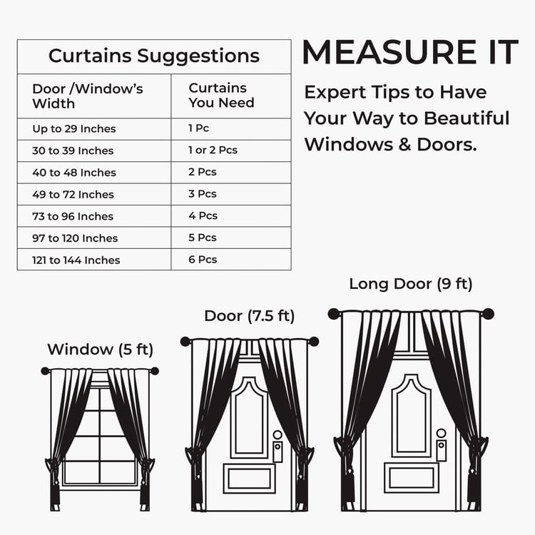 DECO WINDOW Premium Set of 2 Woven Room Darkening Door Curtains