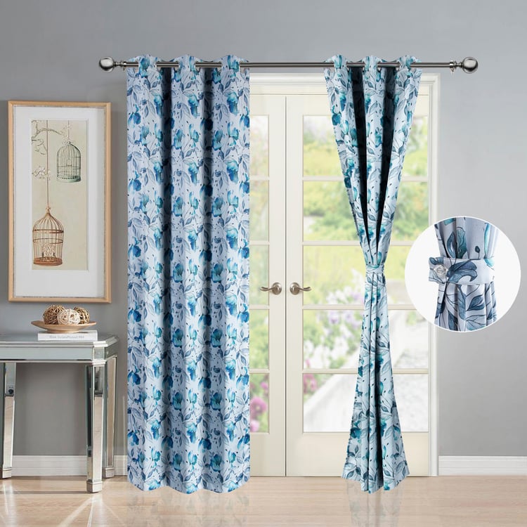 DECO WINDOW Premium Set of 2 Printed Room Darkening Door Curtains