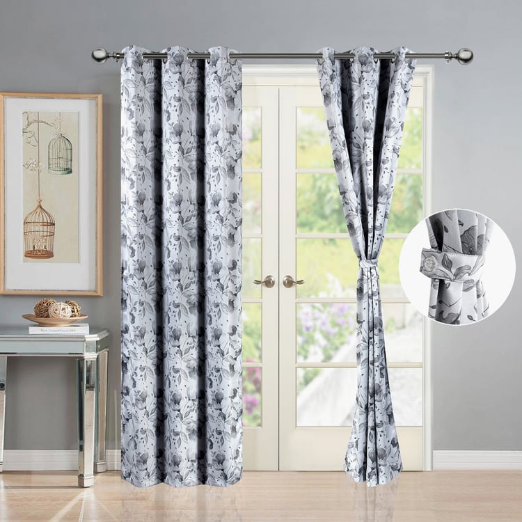 DECO WINDOW Premium Set of 2 Printed Room Darkening Door Curtains