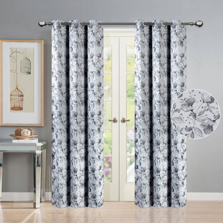 DECO WINDOW Premium Set of 2 Printed Room Darkening Door Curtains