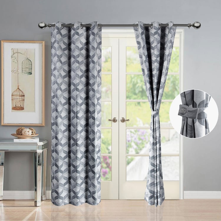 DECO WINDOW Premium Set of 2 Printed Room Darkening Door Curtains