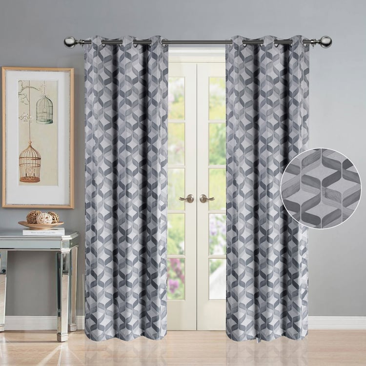 DECO WINDOW Premium Set of 2 Printed Room Darkening Door Curtains