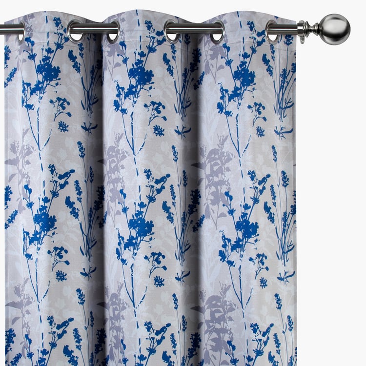 DECO WINDOW Premium Set of 2 Floral Print Room Darkening Door Curtains