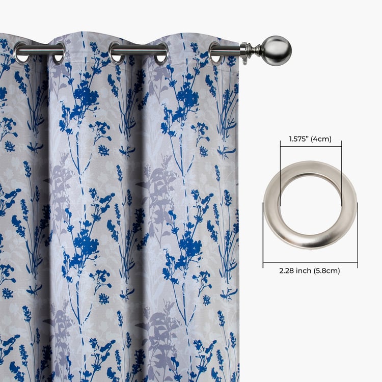 DECO WINDOW Premium Set of 2 Floral Print Room Darkening Door Curtains