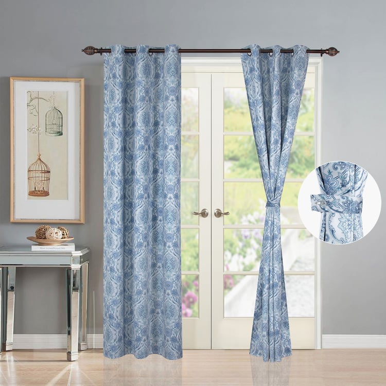 DECO WINDOW Premium Set of 2 Printed Room Darkening Door Curtains