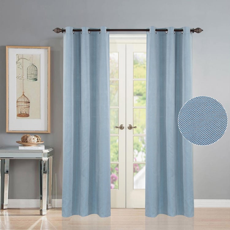 DECO WINDOW Premium Set of 2 Room Darkening Door Curtains - 7ft