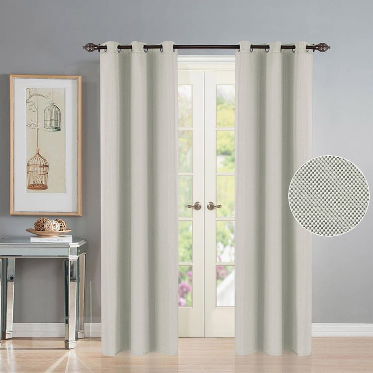 DECO WINDOW Premium Set of 2 Room Darkening Door Curtains - 7ft