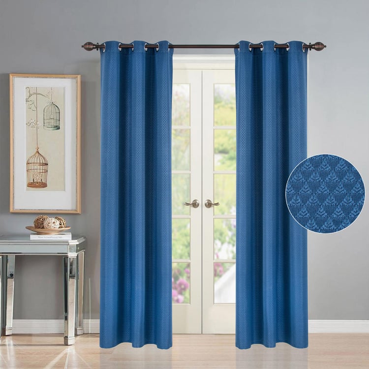 DECO WINDOW Premium Set of 2 Room Darkening Door Curtains - 7ft