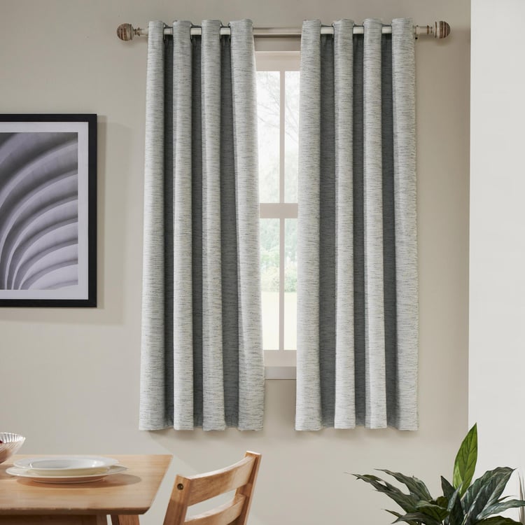 DECO WINDOW Mineral Grey Set of 2 Blackout Window Curtains