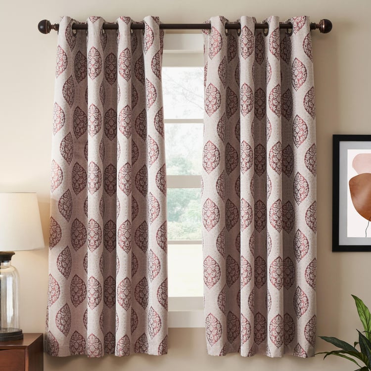 DECO WINDOW Heirloom Red Set of 2 Blackout Window Curtains